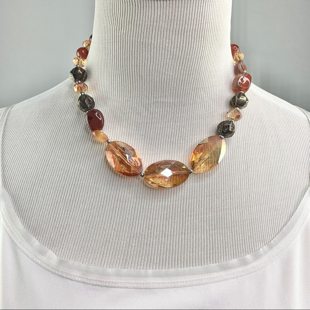 Charming Charlie Beaded Necklace & Earrings